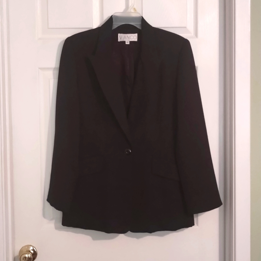 Black Structured blazer with professional vive, Vianco París, size L